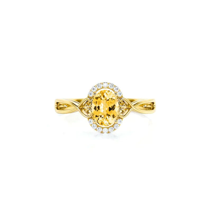 11.81ct Natural Yellow Sapphire diamonds ring 14kt Canary Bright – Avis  Diamond Galleries