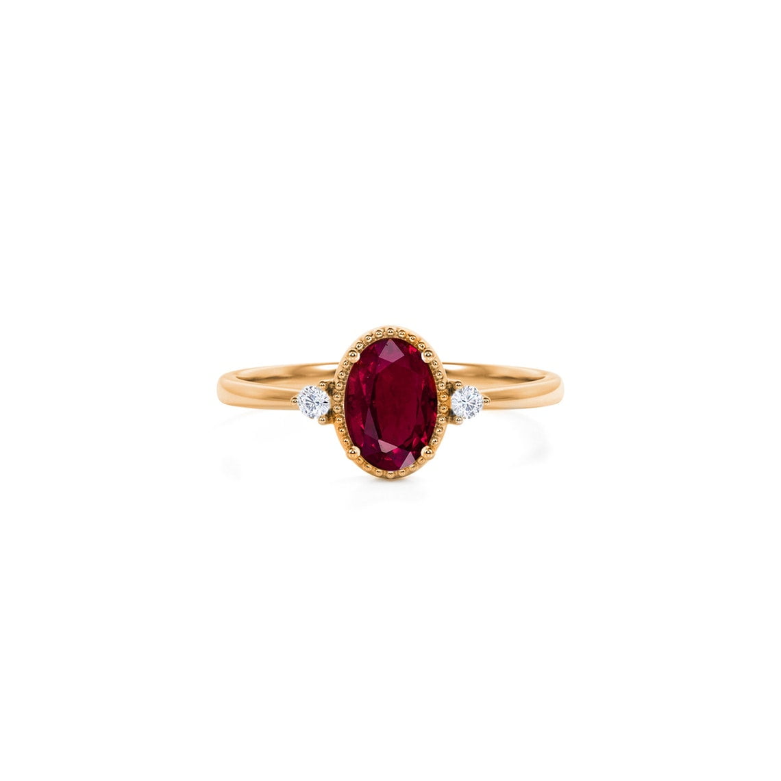 Buy Ruby Diamond Ring Online In India - Etsy India