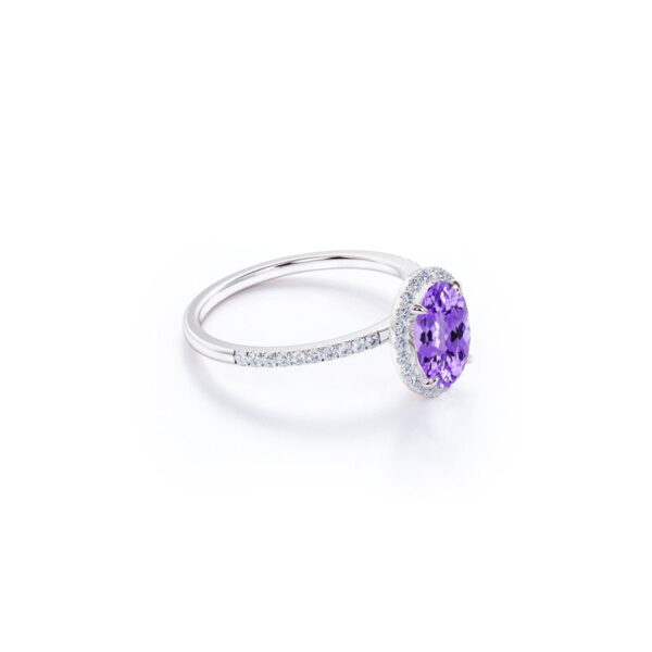 Amethyst Ring, Natural Amethyst Ring, February Birthstone, Promise Ring, February Ring, Purple Vintage Ring, Solid Silver Ring, Amethyst White Gold